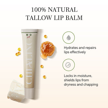 Beef Tallow For Skin,Tallow Lip Balm - Squeezable Tube Moisturizer - 100% Grass Fed Beef Tallow And Honey Balm - Whipped Beef Tallow for Lip Balm Skin Care - Made In USA - 2 PCS