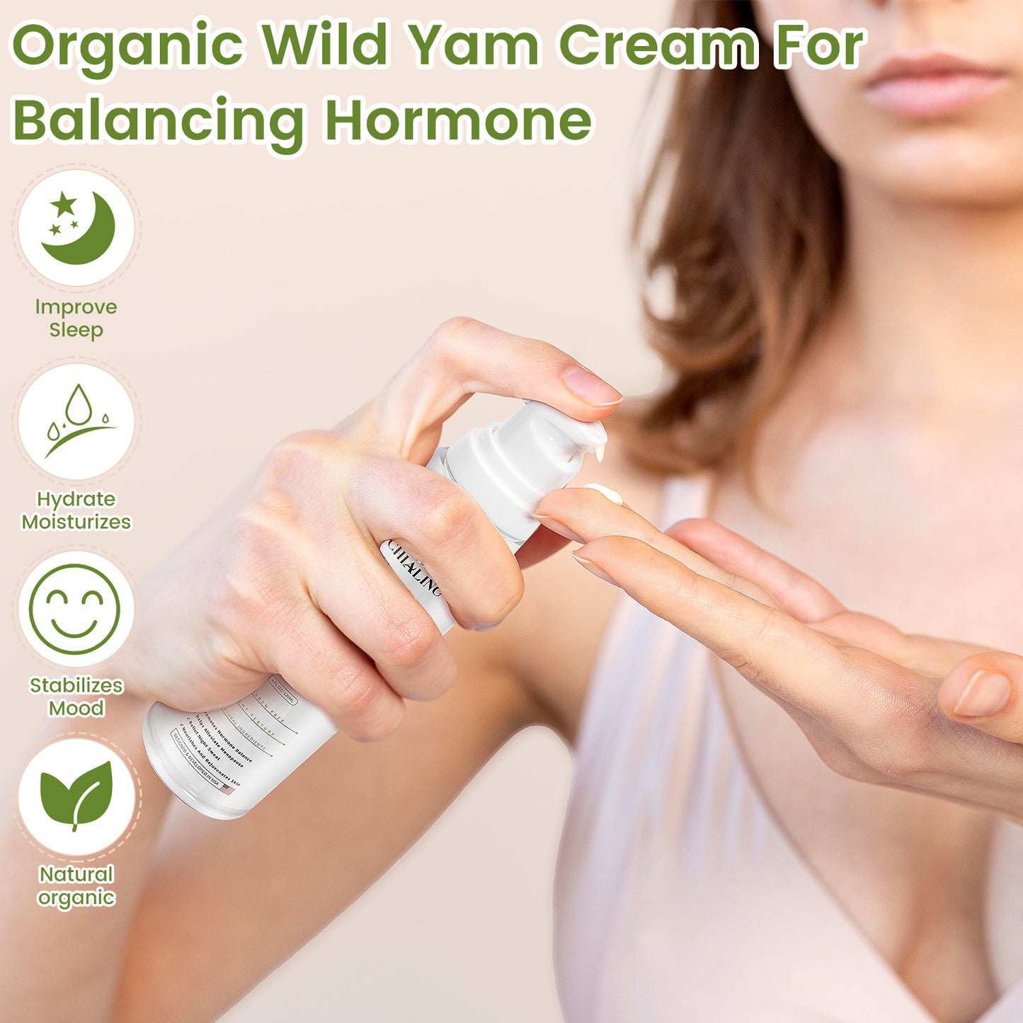 Chialing Wild Yam Cream for Women, Handmade Wild Yam Cream For Hormone Balance | Natural Wild Yam Feminine Balancing Cream | Relieve Premenstrual Syndrome & Menopausal Symptom - Made In USA